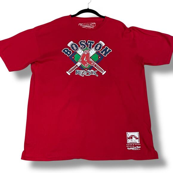 Mitchell & Ness Boston Red Sox Mens XL T-Shirt Cooperstown MLB Genuine Baseball - Picture 5 of 12